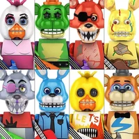 fnaf freddy chica bonnie building blocks bricks nightmare in stock chica foxy spintraft bricks action figures gift toys kids