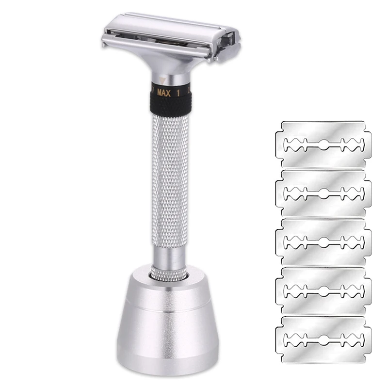 

YINTAL NEW Fashion Color Razor Butterfly Open Adjustable Safety Classic Razors Men's Shaving Barber Long Handle Shaver