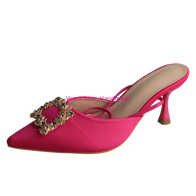 

Venus Lure Slim Heel Shoe Wedding Rose Dark Pink Bridesmaid Shoes Pumps 7.5CM