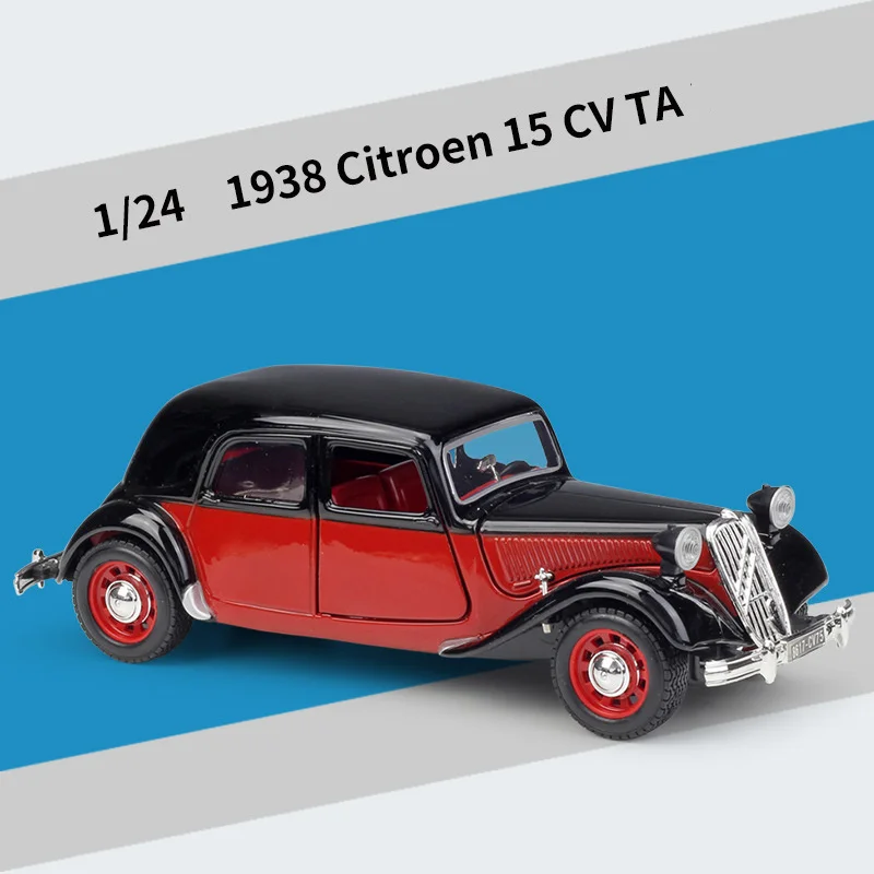 

WELLY 1:24 Citroen 15 CV TA 1938 Alloy Car Toy Car Metal Collection Model Car Toys For Children Birthday gift