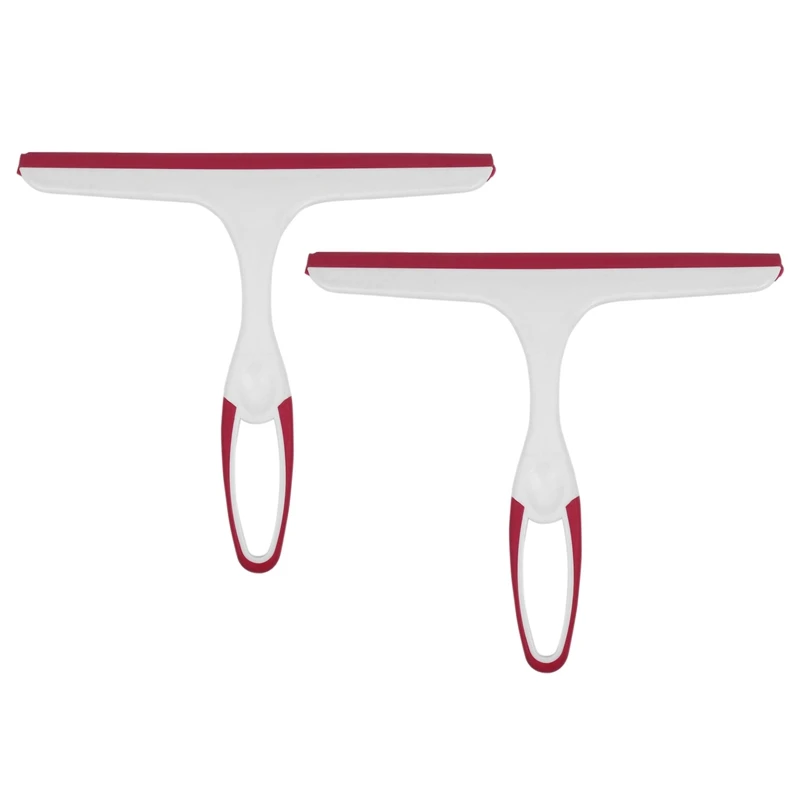 

2X Glass Window Wiper Soap Cleaner Squeegee Shower Bathroom Mirror Car Blade