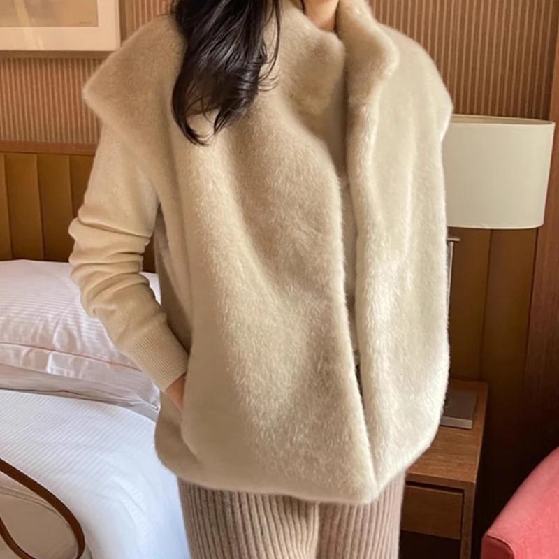 Корейский шикарный осенне-зимний винтажный темпераментный воротник-стойка из