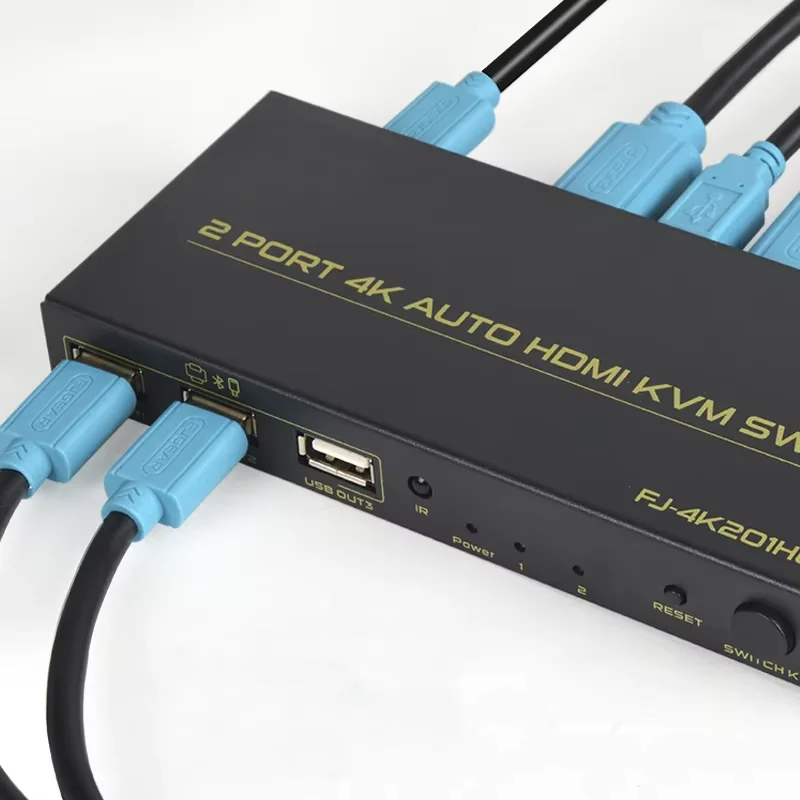2-портовый USB KVM-переключатель для 2 ПК совместный с использованием клавиатуры