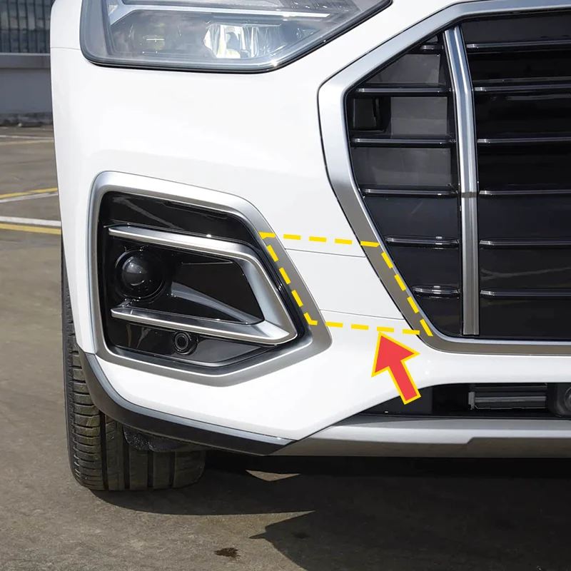 Фото Передний бампер автомобиля, крышка с крючком для прицепа, подходит для Audi Q5 2021 2022 2024, крышка с крючком для прицепа, бампер №5