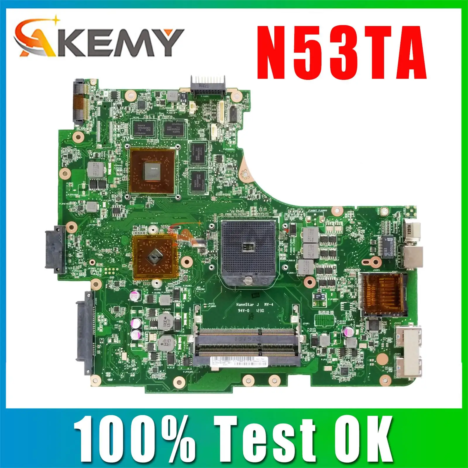 

Материнская плата N53TA для ноутбука ASUS N53T N53TA N53TK, материнская плата 90R-NBTMB100U 100% Tesk OK