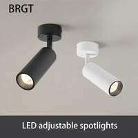 brgt led mini spotlights surface mounted adjustable foco led 3w 7w 10w ceiling lamp ac110v 220v for home shop indoor lighting