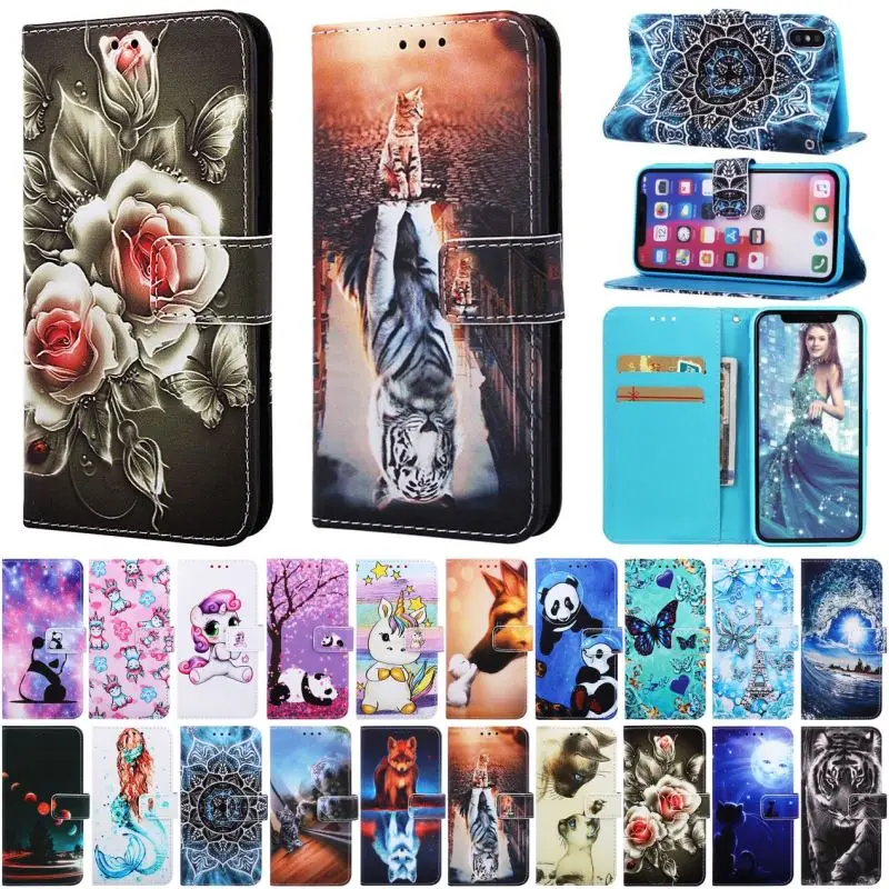 

Flip Phone Case For Motorola Moto G10 G20 G30 G22 E20 E30 E40 G31 G41 G51 G71 G Stylus Pure 2022 Cute Wallet Card Bit Cover D03D