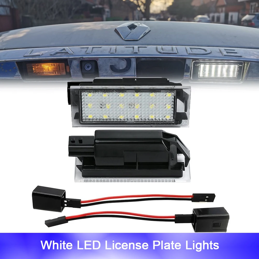 2x светодиодные задние фонари номерного знака без ошибок для Renault Wind Vel Satis Twizy Twingo