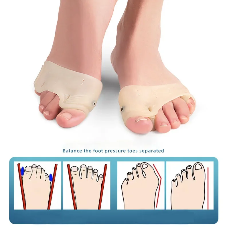 

Forefoot Pads Toe Separator Cushion Pad Big Bone Toe Bunion Straightener Toe Hallux Valgus Bunion Corrector Gel Pads Foot Care