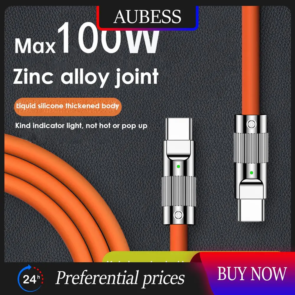 

Silicone Durable Type C Super Fast Cable Indicator Light Charging Cable Convenient Charging Wire Consumer Electronics 2 M