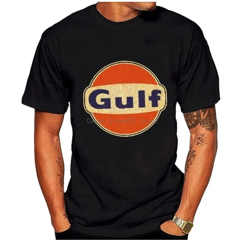 

High Quality Summer Men T-shirt Gulf Racing Mens Casual Tops Cotton T Shirt Fashion Printed Casual Short Sleeve