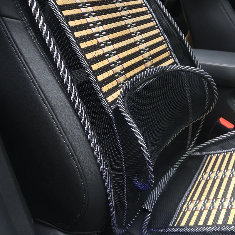 Universal Breathable Waist Massage Pad Car Seat Cushion Cooling Mat Conjoined Steel Bamboo Silk Mesh Back Lumbar |
