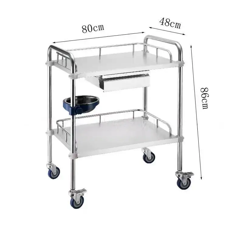 Регулируемая Тележка из нержавеющей стали тележка для инструментов туалетного