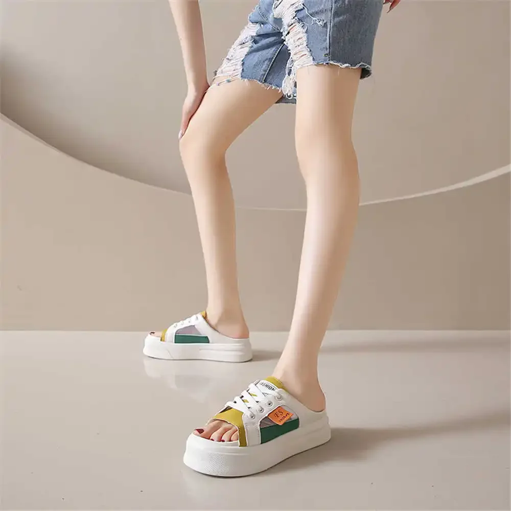 

37-38 openwork luxury woman flat sandals white women sneakers shoes slippers wholesale sport upper basctt styling clearance YDX2