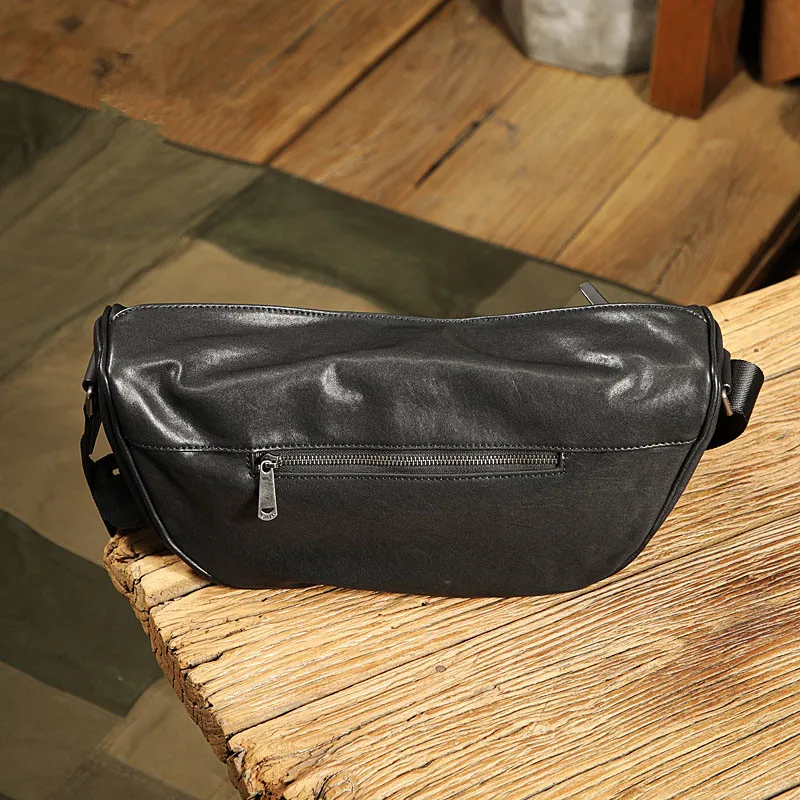 Fashion designer luxury genuine leather men's crossbody bags casual organizer high quality real cowhide sport black shoulder bag
