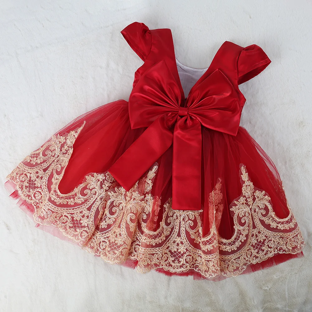 

Вечернее кружевное платье для девочки, с цветочным принтом и бисером