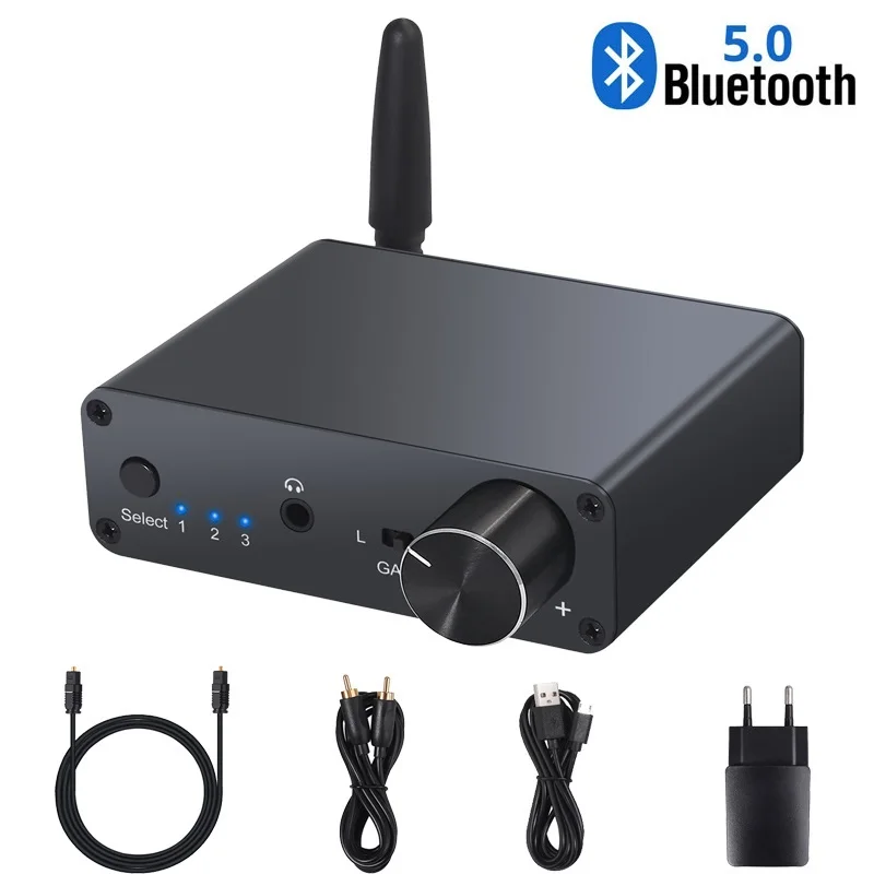 

2022 ESYNiC 192k Bluetooth-compatible DAC Converter With Headphone Amp Digital To Analog Converter 3.5mm Audio Adapter Support
