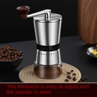 68 gears manual coffee grinder removable adjustable portable grinder coffee maker ceramic grinding core spice grinder 304 abs