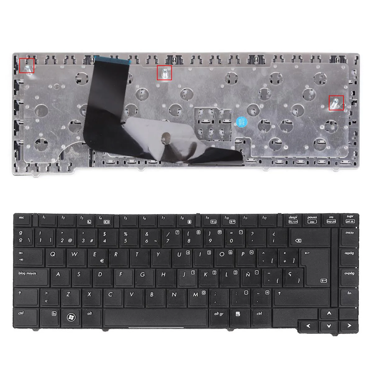 

SP/Spanish Keyboard for HP EliteBook 8440P 8440W BLACK Without Point Stick OEM NSK-HGM01