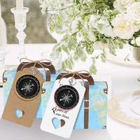5pcs compass gift tags labels wedding souvenirs for guests compass tags labels travel themed birthday anniversary party favors