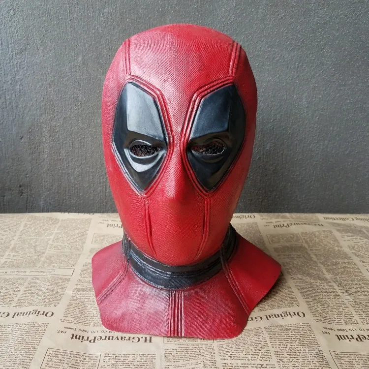 

Deadpool Cosplay Anime Mask Wade Winston Wilson Latex Mask Headgear Costume Submarine Deuce Helmet Halloween Party Costume Props