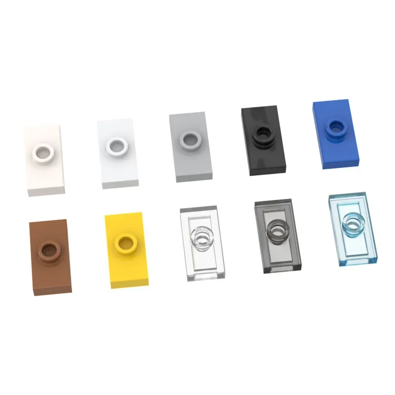 100 шт. пластина 1x2 с 1 гвоздиком пазами и нижним строительные блоки кирпичи