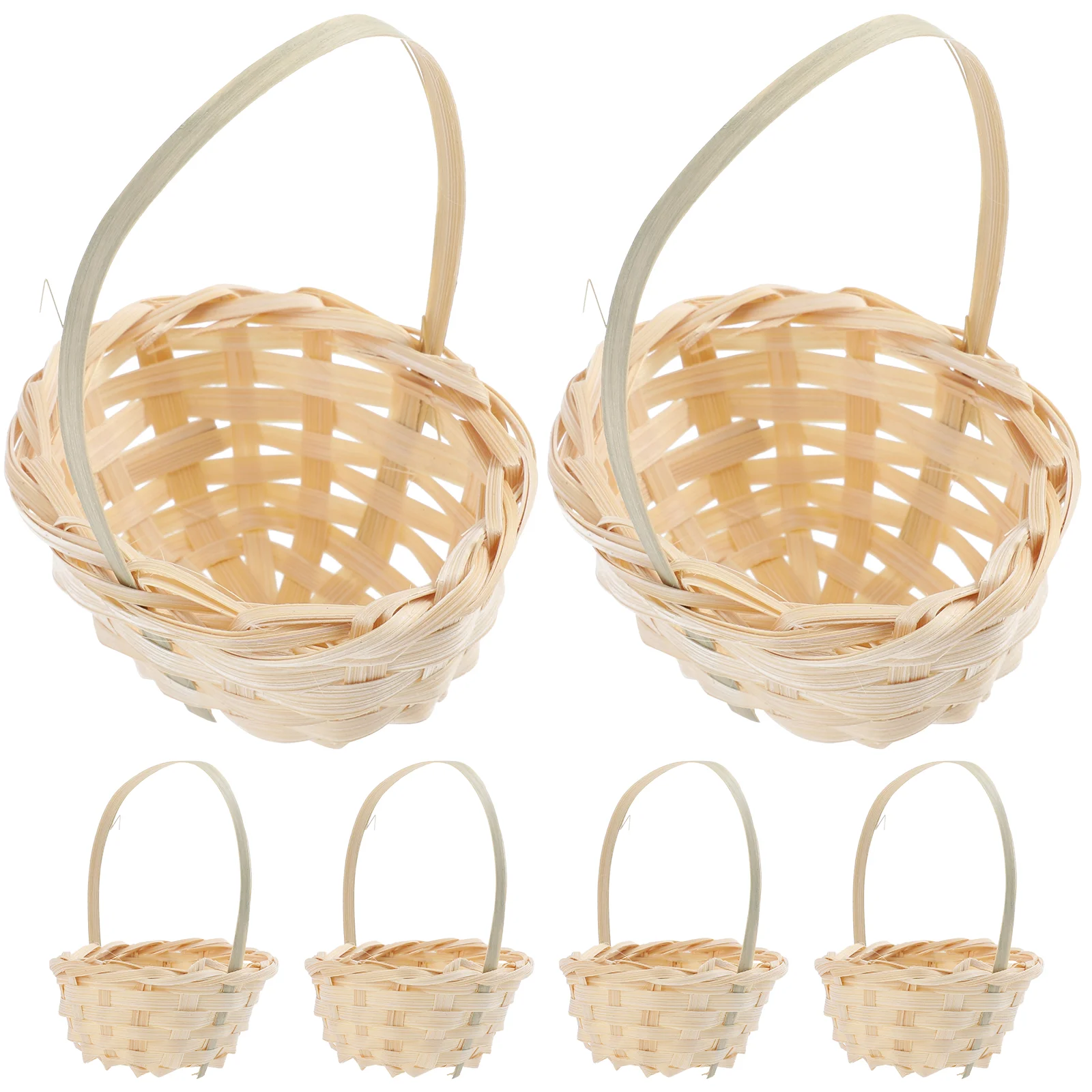 

Basket Mini Baskets Flower Wovenhandle Small Candy Gift Wedding Rattanhandles Storage Picnic Wicker Tiny Country Farmhouse