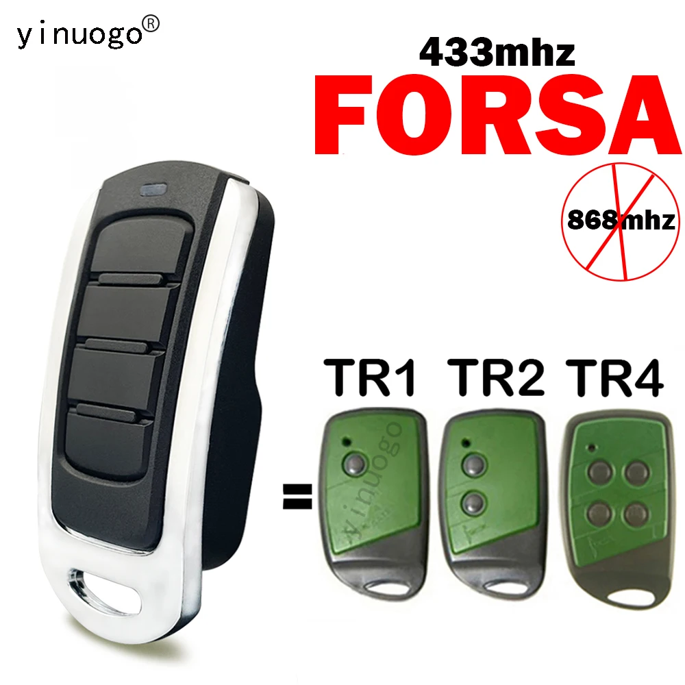 

FORSA TR1 TR2 TR4 Пульт дистанционного управления для гаражных ворот 4 кнопки 433,92 МГц Замена FORSA Remote Contro открывалка ворот Ключ-передатчик