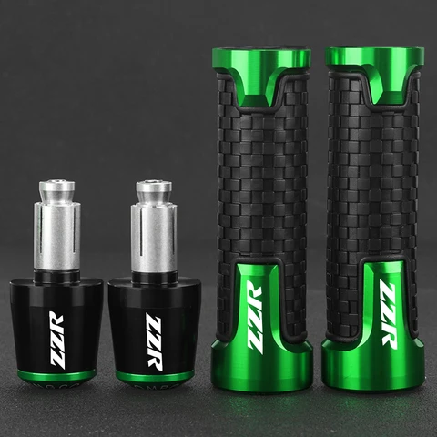 7/8 ''22 мм мотоциклетные ручки для руля, концевые ручки для KAWASAKI ZZR 600 1400 400 1200 ZZR600 ZZR1400 ZZR400 ZZR1200 ZZR