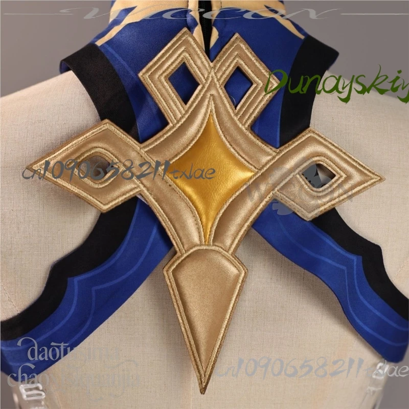 Фото Cos Store Истоарт Косплей Genshin Impact Костюм Богини Винтаж Длинный Белый Синий Великолепная Лолита Хэллоуин Рождество №4