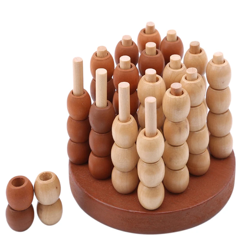 

3D Puzzles Wooden Board Game Toys 2 Players Puzzle Creative Brain Classic IQ Teaser Game Educational Toys For Children/Adults