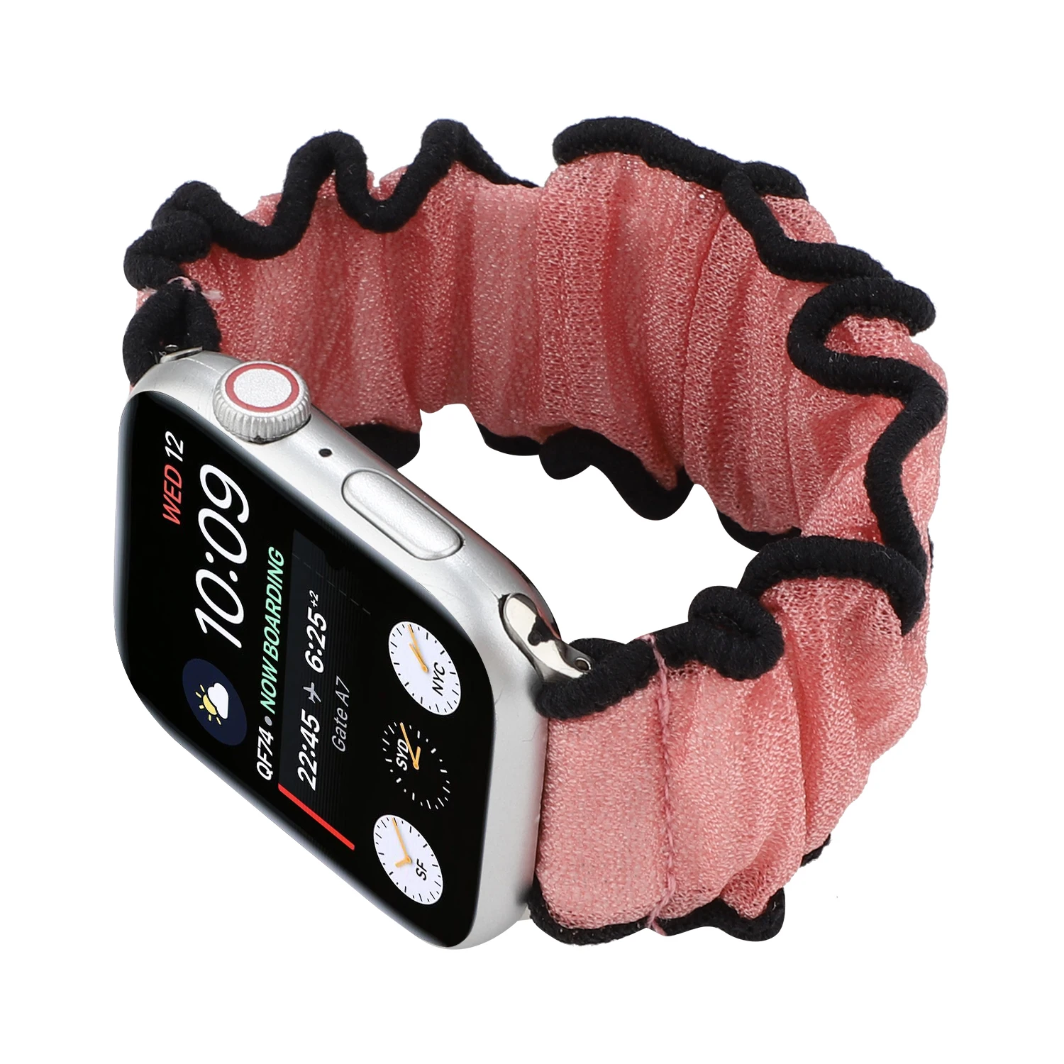 Lace Strap for Apple watch bracelet scrunchie Elastic force band for iwatch lady light style 38 40 41 42 44 45mm cloth wrist