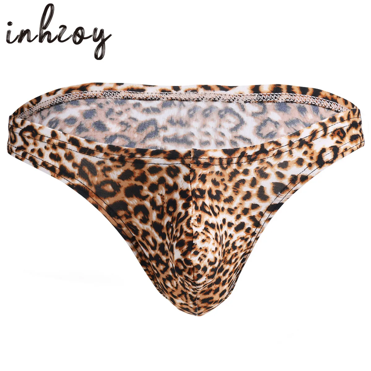 

Мужские брифы-стринги с леопардовым принтом