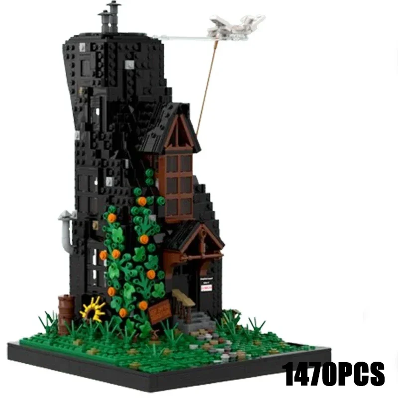 Волшебная школьная модель Moc строительные блоки дом на горном верху технология