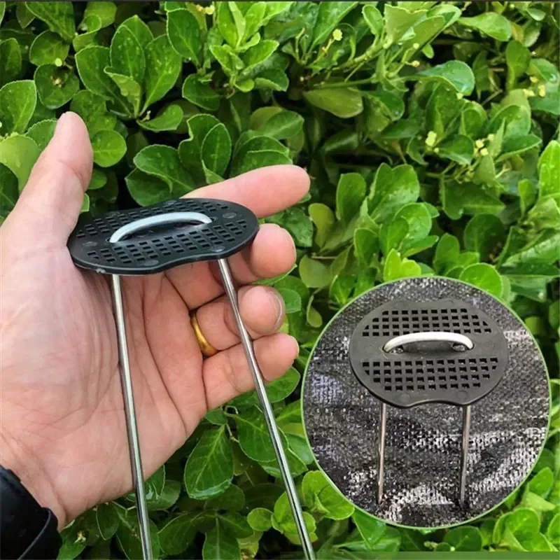 

pcs/pack Garden Peg Silver Metal U-Shape Garden Garden Ground Nail Film Fixed Pins Gardening Fixing Tools film Peg