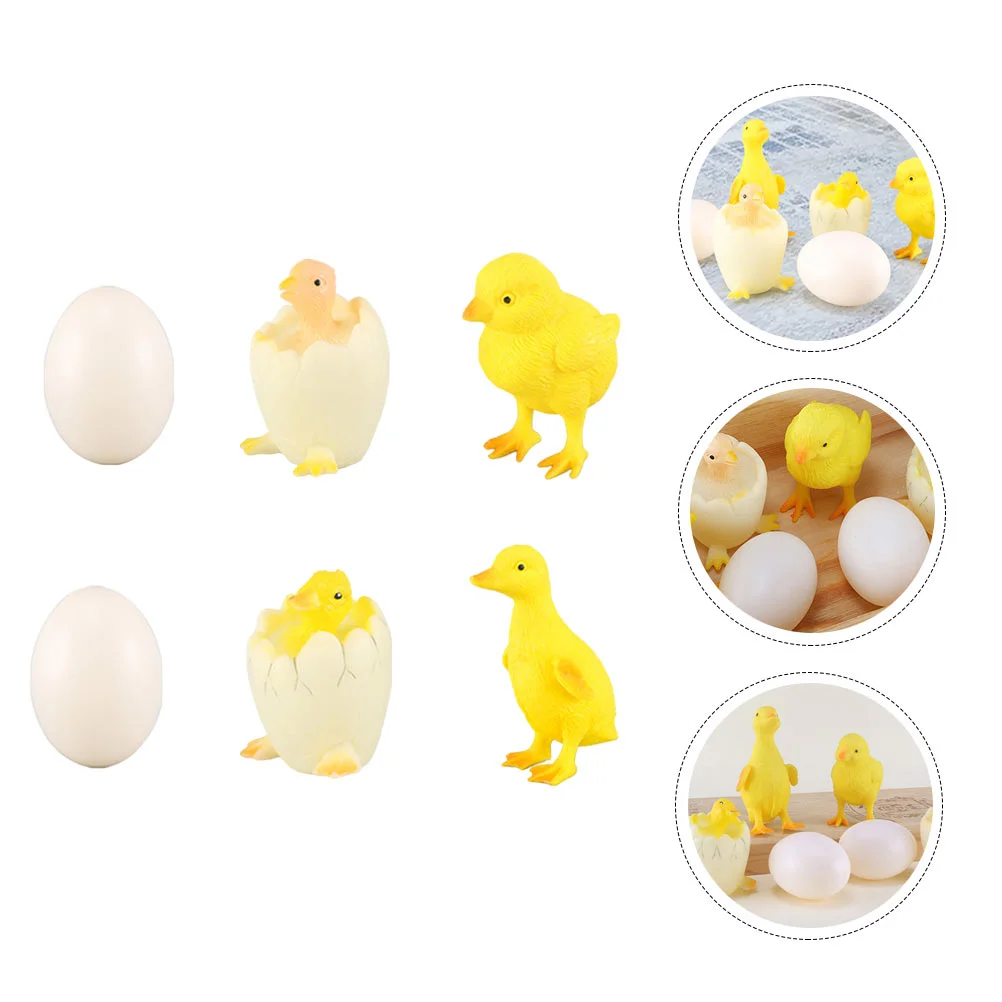 

1 Set of Simulation Lovely Chicks And Ducks Toys Educational Children Playthings