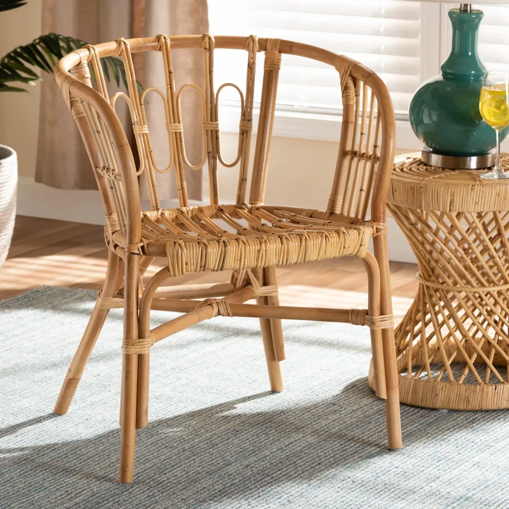

Baxton Studio Luxio Club Chair, Natural