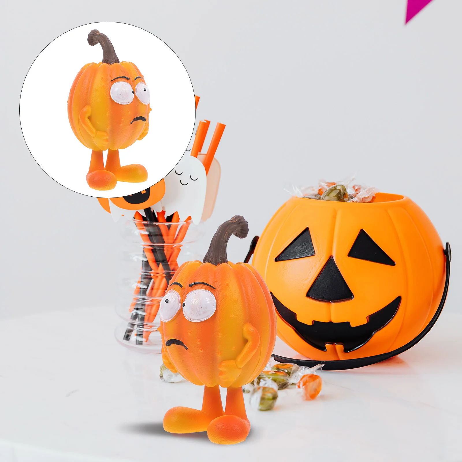 

Halloween Decor Table Centerpiece Decorations Theme Pumpkin Ornament Tabletop Resin Sign Disfraces Para Niños