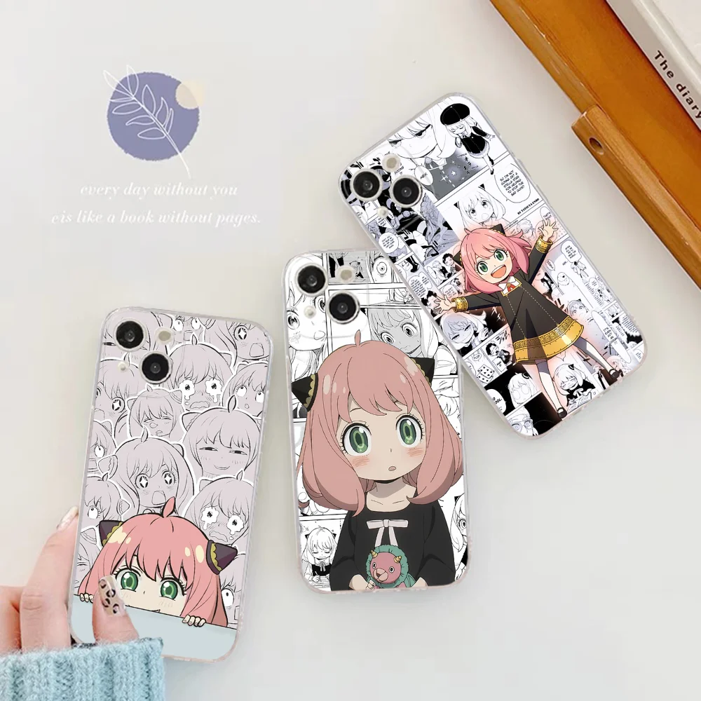 SPY FAMILY Anya Cute Phone Case For IPhone 16 15 8 7 6 6S Plus X SE XR XS 14 11 12 13 Mini Pro Max Mobile
