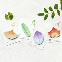 30 sheets imitation leaves memo pad tearable message notebook self adhesive sticky note book planner office stationery
