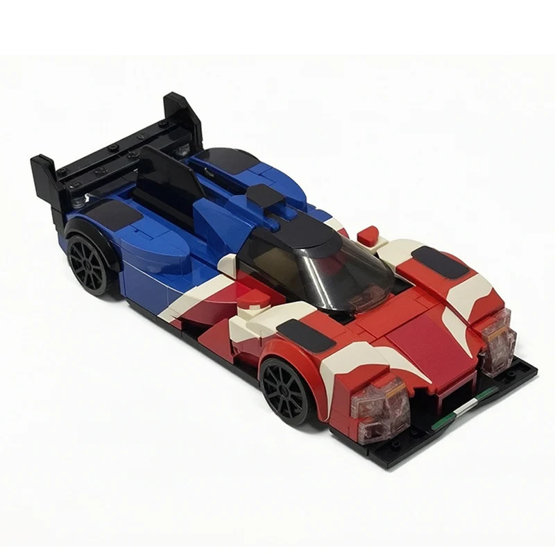 Фото Модель гоночного автомобиля QWERT Speed Racing Car MOC, строительные блоки, WEC, IMSA, Ле-Ман, модульная технология, подарки для детей на праздники, набор игрушек для сборки. №3