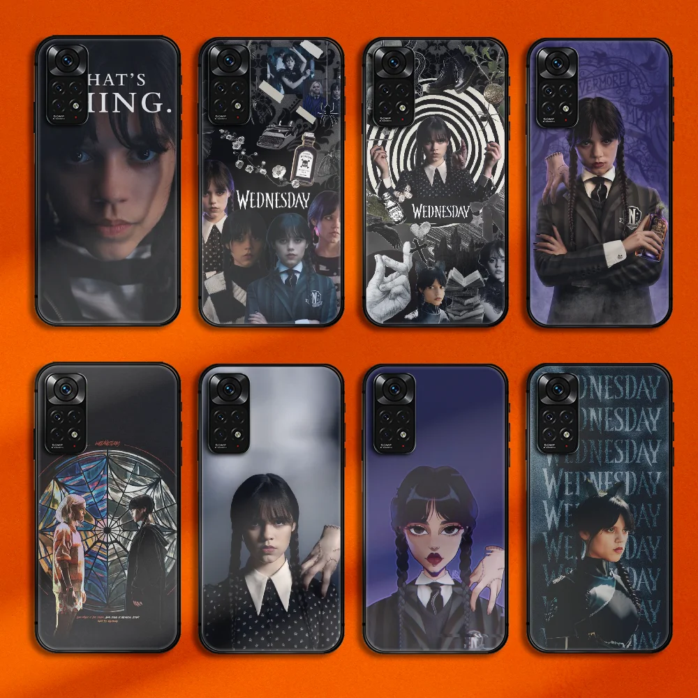 

Wednesday Addams Phone Case Cover For Xiaomi Redmi Note 7 8 9 10 11 12 A C T S Ultra Pro Plus Turbo TPU Soft Black
