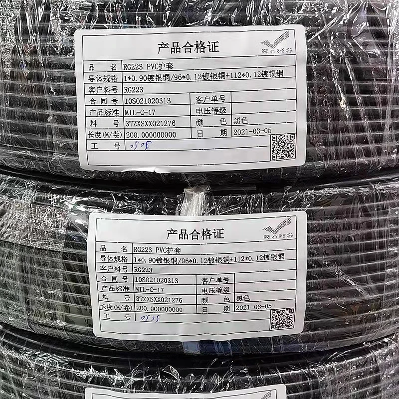 Коаксиальный кабель RG223 с двойной защитой, радиочастотный ...