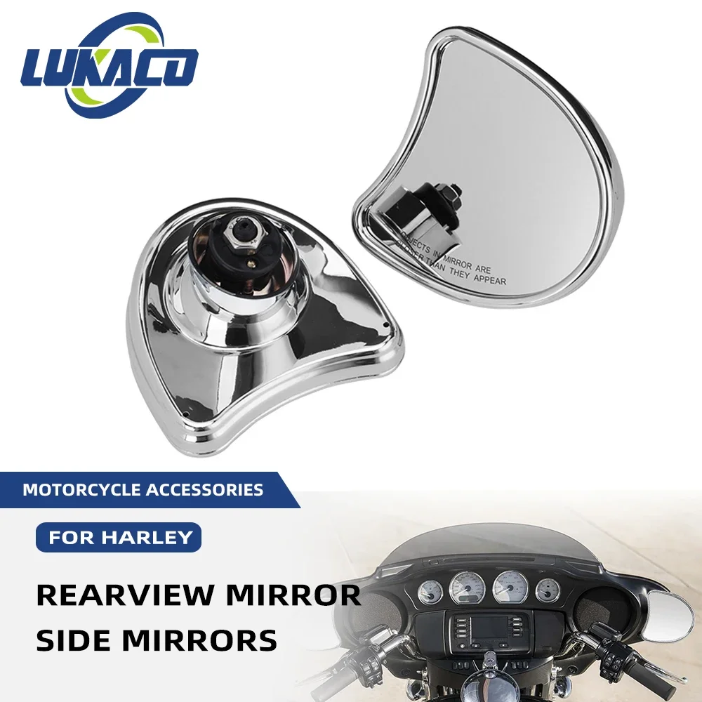 

Мотоциклетное зеркало заднего вида, боковое крыло летучая мышь, задний обтекатель, хромированное крепление для Harley Electra Glide Ultra Limited Tri Glide 14-позже