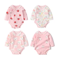baby girl bodysuits pink cartoon rompers for newborns long sleeve springfall clothes 0 2y baby outfits infant girls onesie