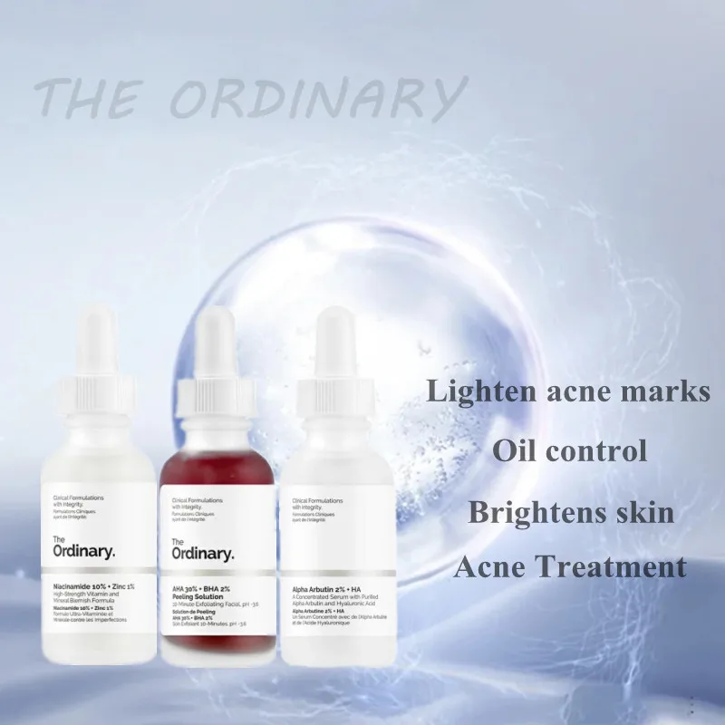 

Ordinary Niacinamide 10% + Zinc 1% Alpha Arbutin 2% + HA AHA+BHA Whitening Serum Remove Acne Control Oil Moisturizing Skin Care