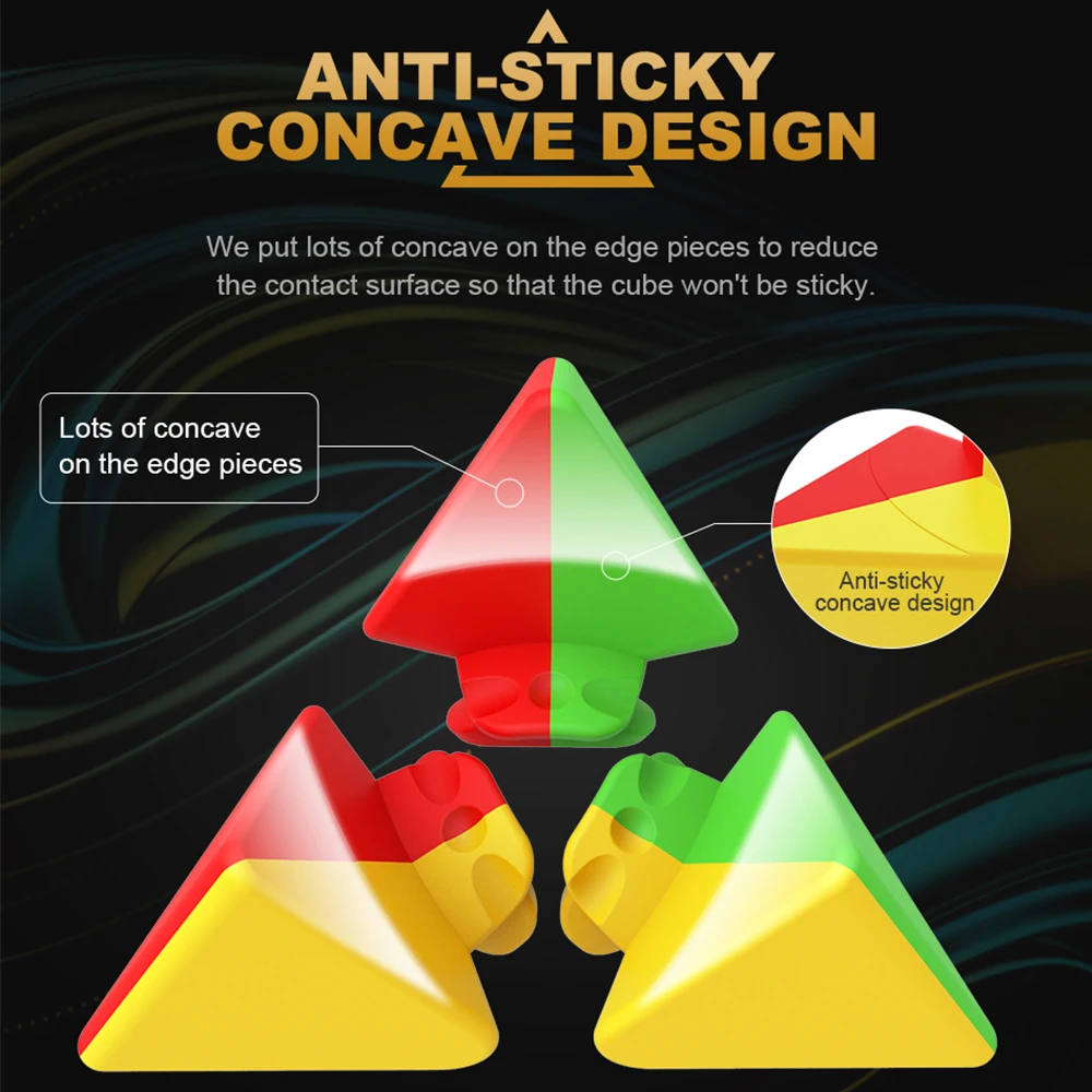 Moyu Meilong 3x3x3 Пирамида Волшебный Куб С Наклейками Mofangjiaoshi Jinzita 3x3 Куб-головоломка