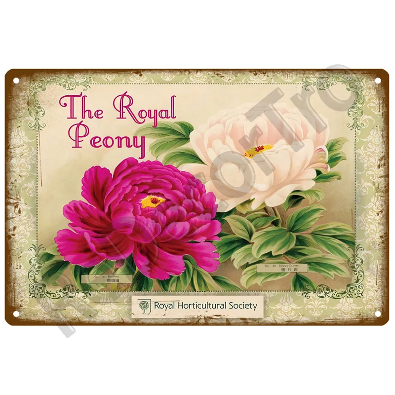 

Металлический винтажный постер с цветком