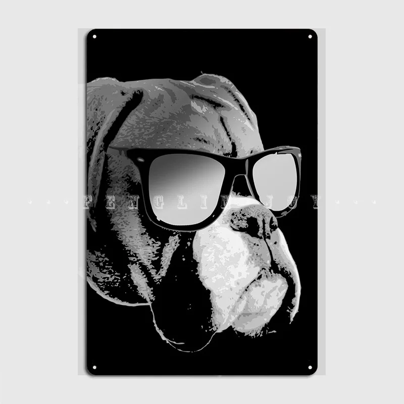 

Dj Boxer Dog металлический плакат для клувечерние