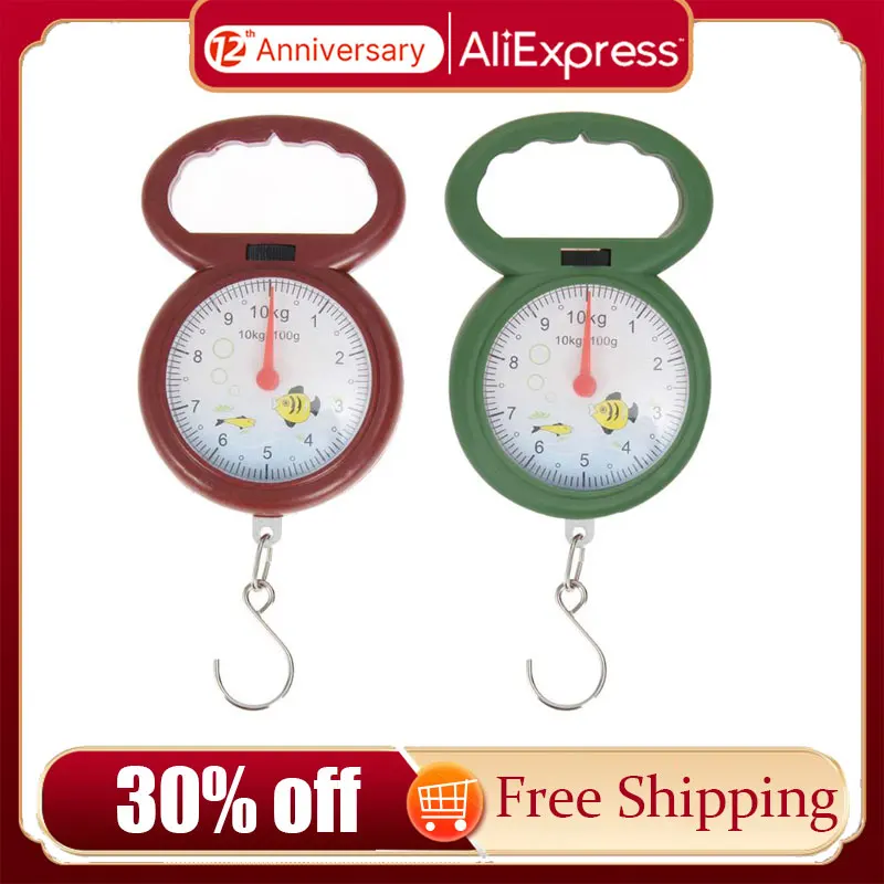 10kg Weighing Portable Numeral Pointer Spring Balance Hanging Scale Light Weight Compact Structure Easy to Carry Durable